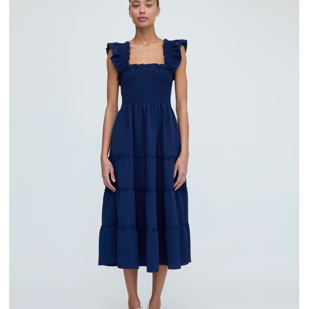 NWT Hill House Ellie Crepe Navy Nap Dress